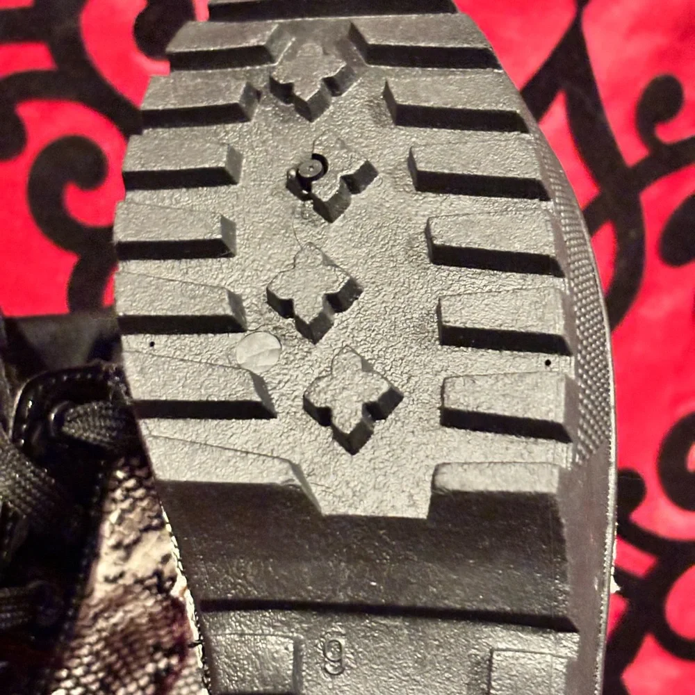 Women’s Snakeskin Lace Up Combat Boots